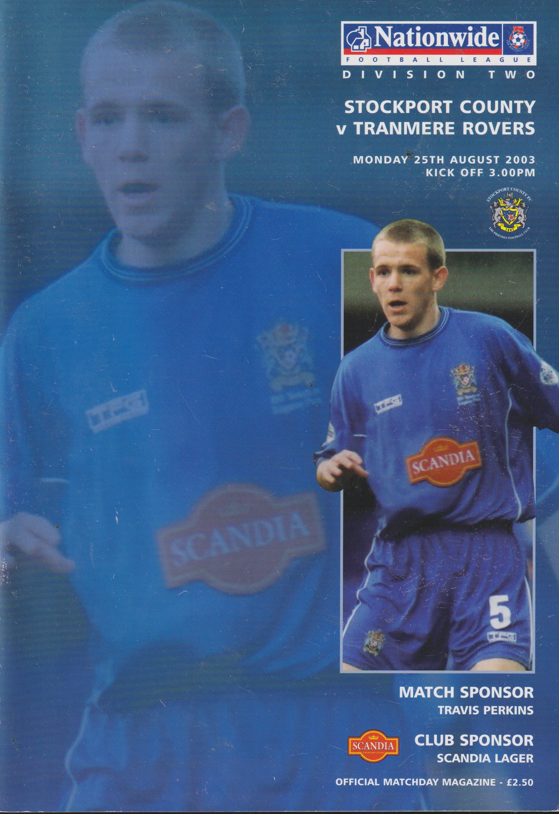 Stockport County v Tranmere Rovers match programme